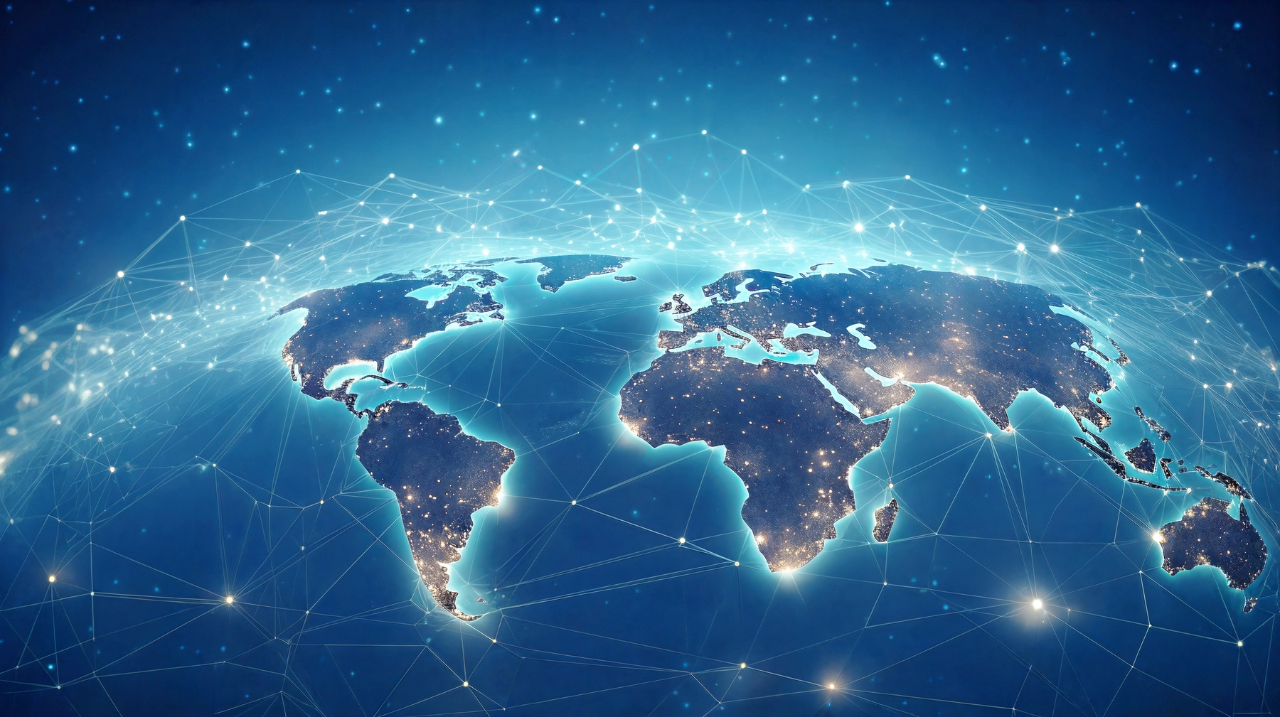 Teil einer Weltkugel mit einem überlagernden Gitternetz