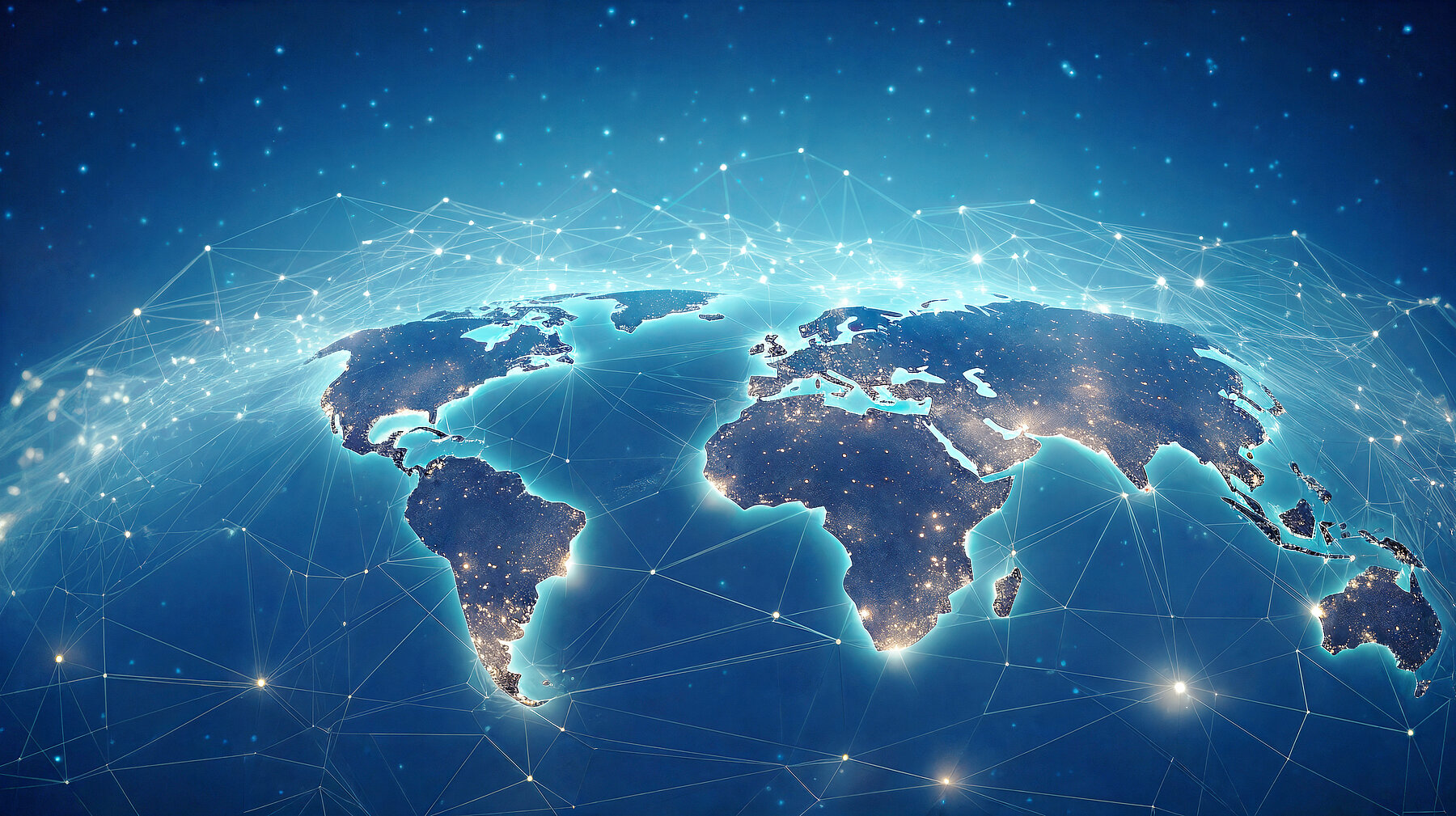Part of a globe with a superimposed grid